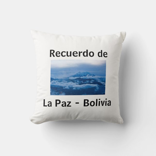 Almohada recuerdo de La Paz  (Anverso)
