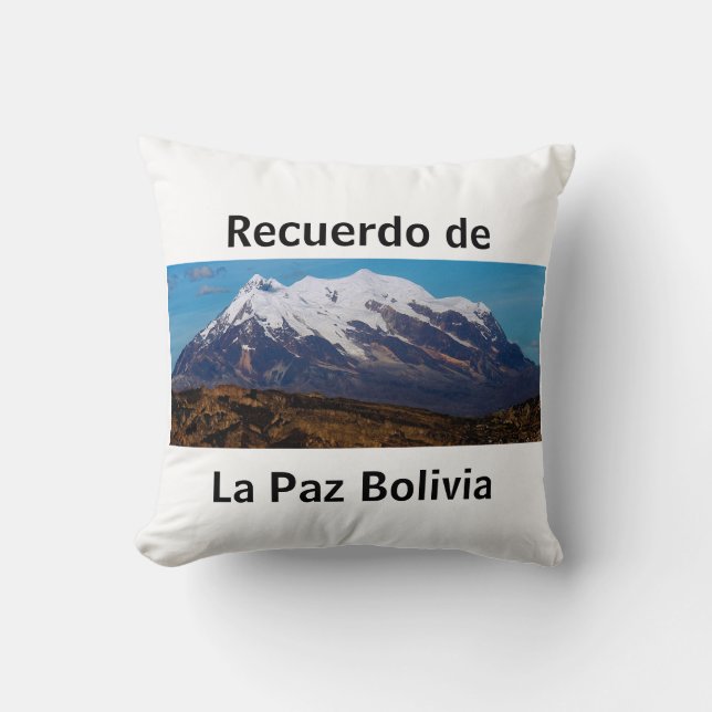 Almohada recuerdo de La Paz (Anverso)