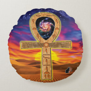 Almohada redonda Ankh