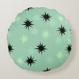 Almohada redonda atómica de Starbursts del jade y