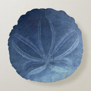 Almohada redonda azul del dólar de arena