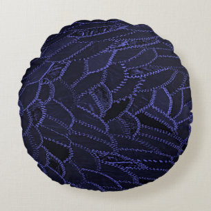 Almohada Redonda Azul Marino