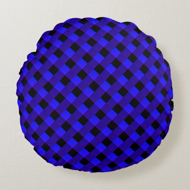 Almohada Redonda Azul Marino (Anverso)