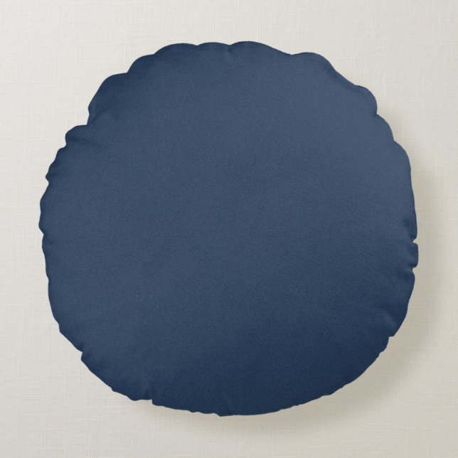 Almohada Redonda Azul Texturizada de 16 Pulgadas c (Anverso)