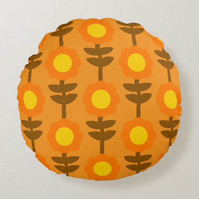 Almohada Redonda Boho Botanica (Anverso)
