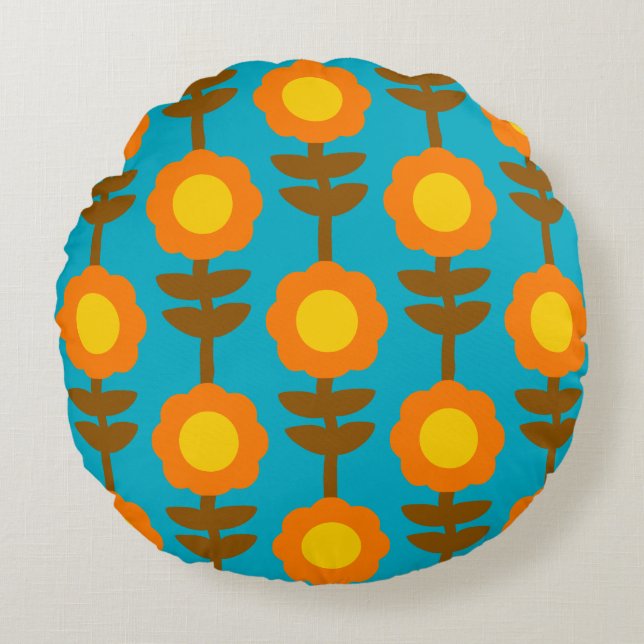 Almohada Redonda Boho Botanica (Anverso)