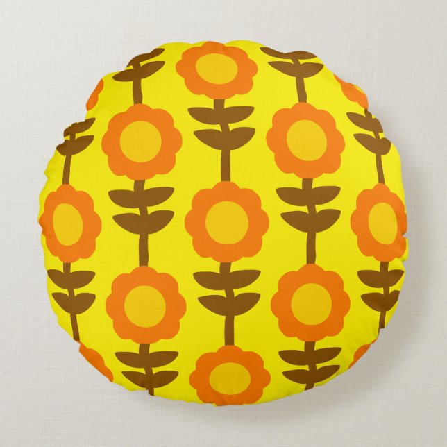 Almohada Redonda Boho Botanica (Anverso)