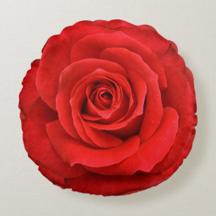Almohada redonda brillante del rosa rojo