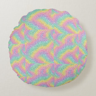 Almohada Redonda Brillante Glitter Arcoíris Vibran