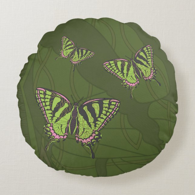 Almohada Redonda Celtic Swallowtail (Anverso)