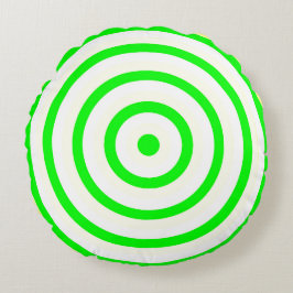 Almohada redonda colorida con diseño circular