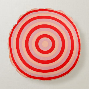 Almohada redonda colorida con diseño circular