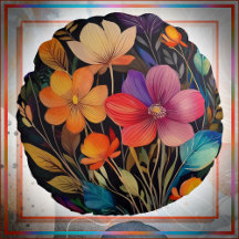 ALMOHADA REDONDA CON ACENTO - Flores Hermosas y Co
