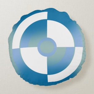 Almohada redonda con diseño circular abstracto