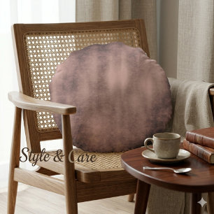 Almohada Redonda con Fondo Texturizado para Estilo