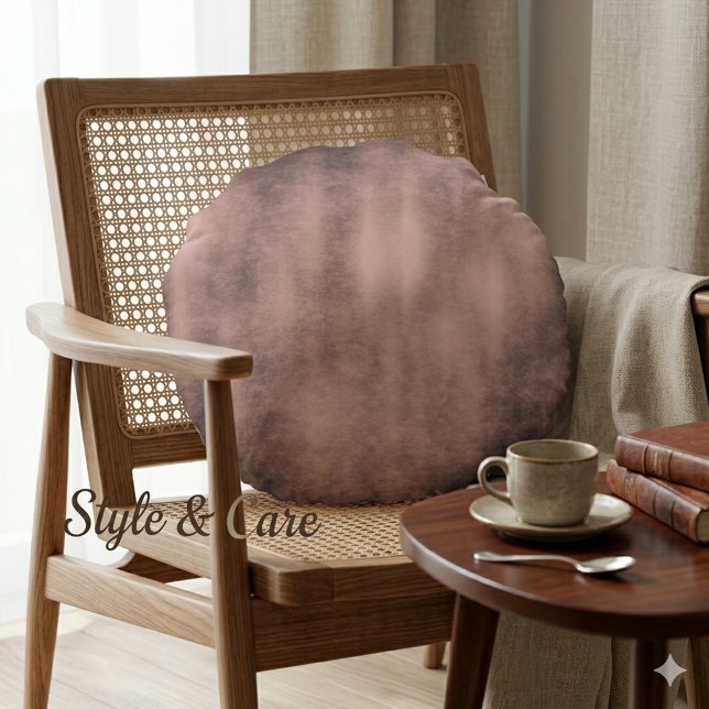 Almohada Redonda con Fondo Texturizado para Estilo (Textured Background Round Pillow for Modern Style)