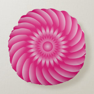 Almohada Redonda con Forma de Flor Rosa (16")