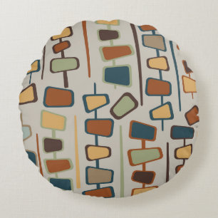 Almohada redonda con inspiración de mediados de si