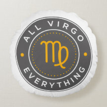 Almohada Redonda con Logo Oficial de All Virgo Eve