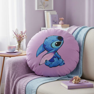 Almohada Redonda Con Puntadas