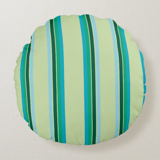 Almohada redonda con rayas (Anverso)
