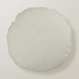 Almohada redonda con un sutil patrón de rayas