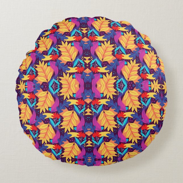 Almohada redonda con un vibrante (Anverso)