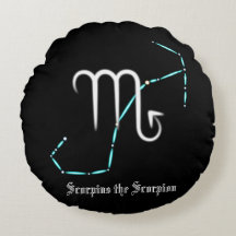 Almohada Redonda Constelación Zodiaco Escorpio
