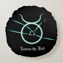 Almohada Redonda Constelación Zodiaco Tauro