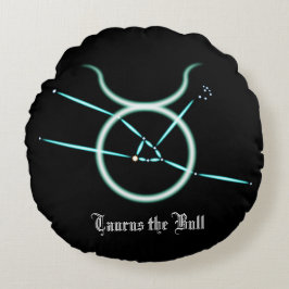 Almohada Redonda Constelación Zodiaco Tauro