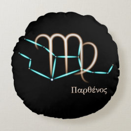 Almohada Redonda Constelación Zodiaco Virgo
