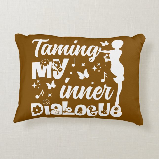 Almohada Redonda Curativa De Salud Mental  (Reverso)
