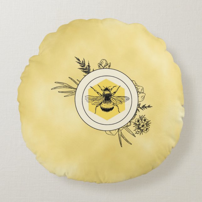 Almohada Redonda de Abeja (Anverso)