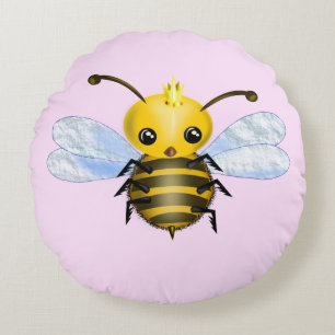 Almohada redonda de abeja reina suave - Elegir col
