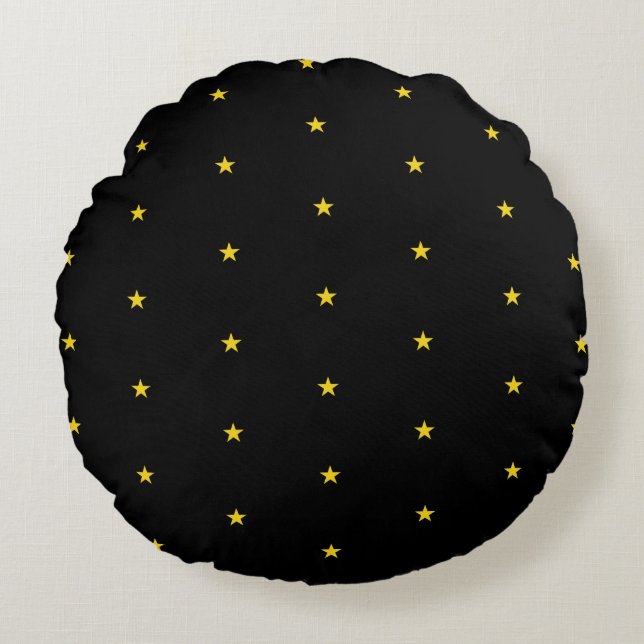 Almohada Redonda de Acento con Patrón de Estrella  (Anverso)