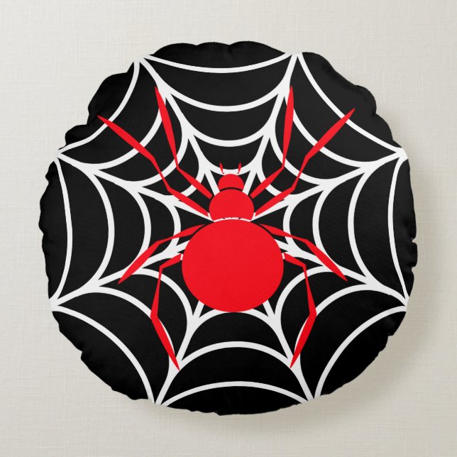 Almohada Redonda de Acento Guarida de Araña (Anverso)