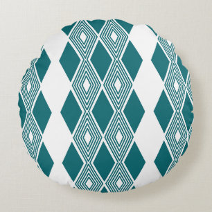 Almohada Redonda de Acero con Rejilla de Diamante
