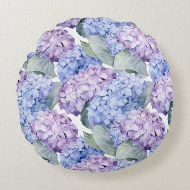 Almohada Redonda de Algodón con Estampado Floral (Anverso)
