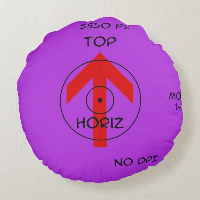 Almohada Redonda de Algodón - horiz (Reverso)