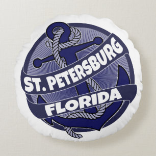 almohada redonda de ancla de San Petersburgo Flori