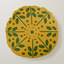Almohada redonda de arte folclórico escandinavo am