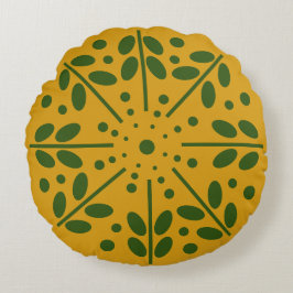 Almohada redonda de arte folclórico escandinavo am