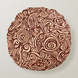 Almohada redonda de barrido de cacao