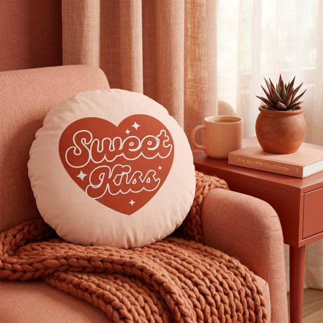 Almohada Redonda de Besos Dulces (Subido por el creador)