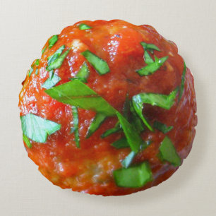 almohada redonda de bola de carne