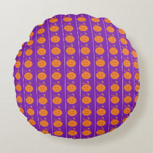 Almohada redonda de calabaza de diseño de disfrace