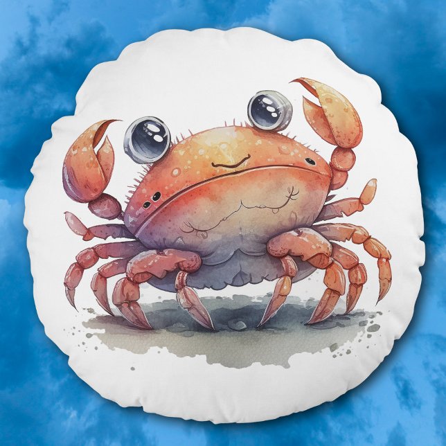 Almohada Redonda de Cangrejo Adorable (Subido por el creador)
