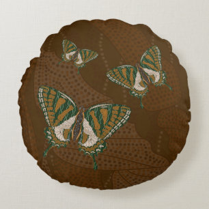 Almohada redonda de cola de golondrina aborigen