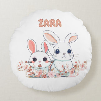 Almohada Redonda de Conejo Adorable
