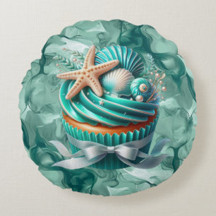 Almohada Redonda de Cupcake de Concha de Tropical 